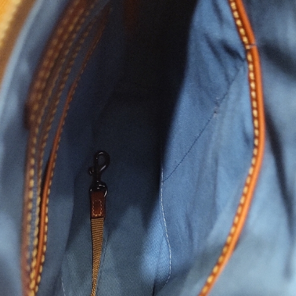 Dooney & Bourke Blue and Red Shoulder Bag with Travel-Inspired Design - Picture 5 of 6